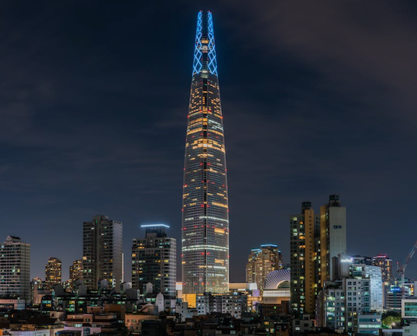 Seoul at night.