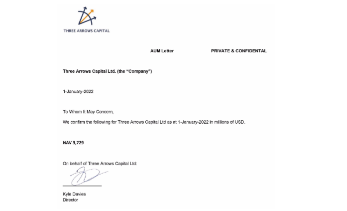 3AC's AUM letter (Voyager)