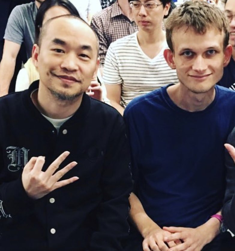 Taiwanese celebrity Machi Big Brother with Ethereum co-founder Vitalik Buterin (X). 