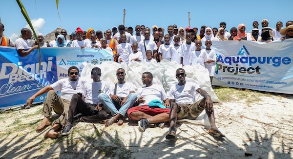 Aquapurge Mvureni Beach Cleanup. Blockchain environmental cleanup